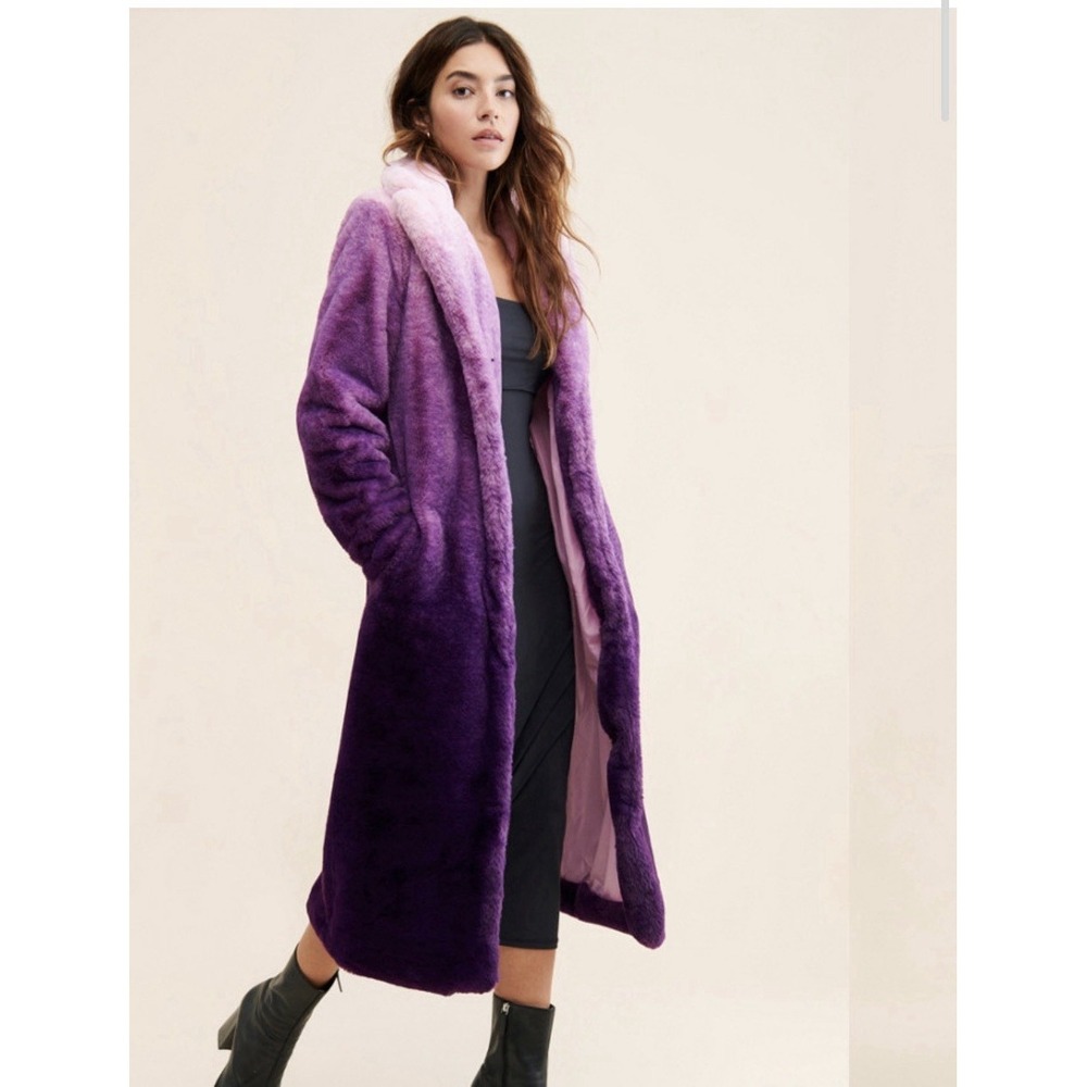 Purple Ombre Women's Coat - Picture 2 of 10